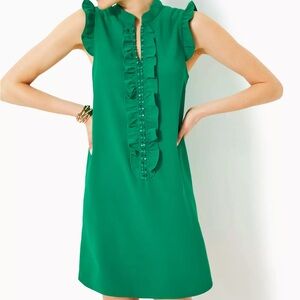 Lilly Pulitzer Adalee Shift Dress Fiddle Leaf Green 12